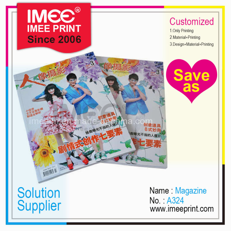 Imee Print Custom Design Thin Perfect Book Printed Figures Magazine A324