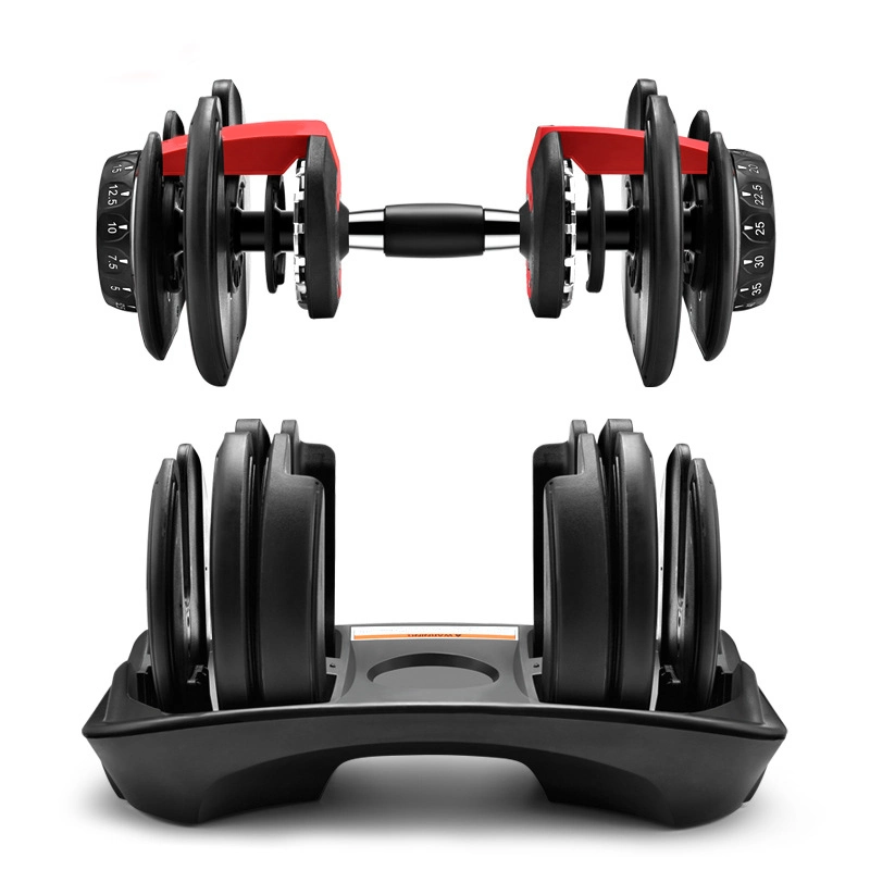 Cast Iron 25kg Adjustable Dumbbell Weights Set with Rubber Handle Bar