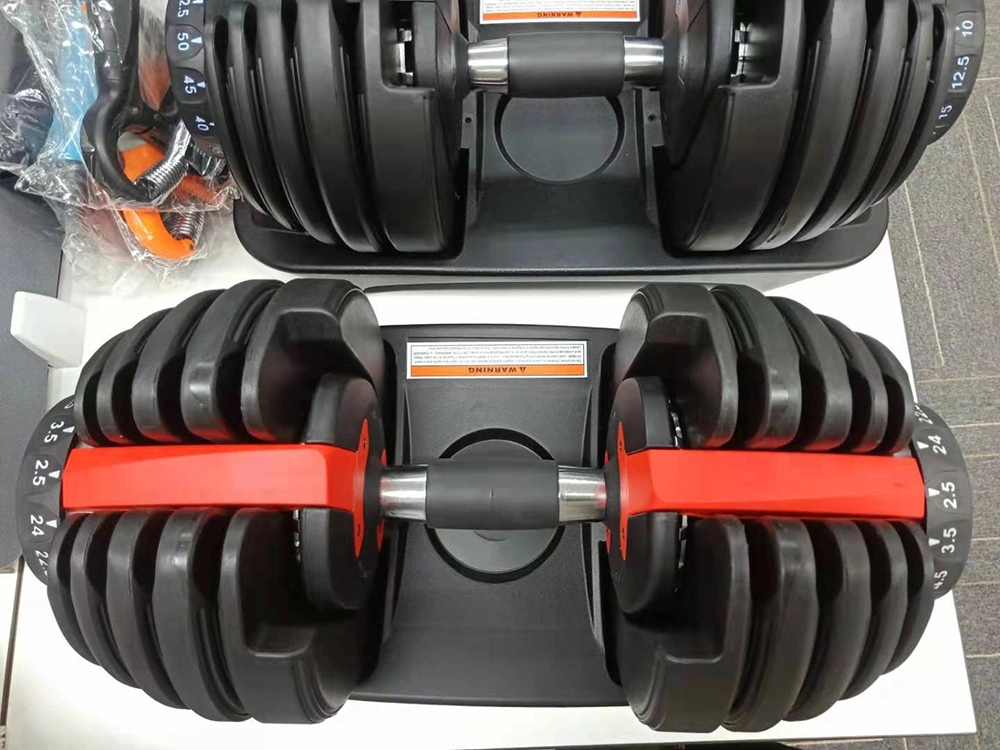 in Stock Adjustable Dumbbell 24kg 52.5lbs 40kg 90lbs Multi-Function Dumbbells Set & Rack