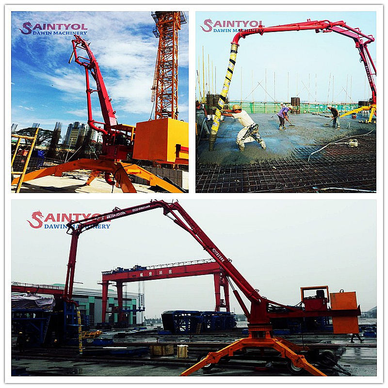 Safework Certificated 17m Three Arms 23m 4 Arms Mobile Spider Concrete Placing Boom Placer for High Building Construction