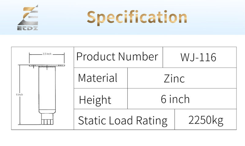 Kitchen Adjustable Leg Wj-116 Kitchen Part Table Equipment Adjustable Leg