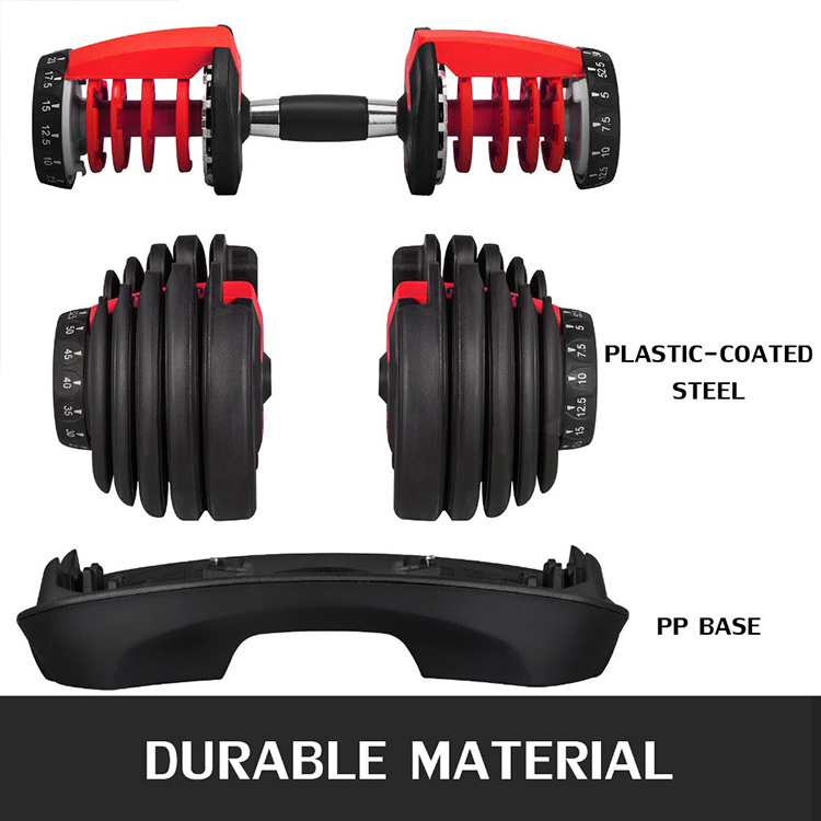 Weight Lifting 24kg Automatic Fitness Equipment Gym Workout Adjustable Dumbbell