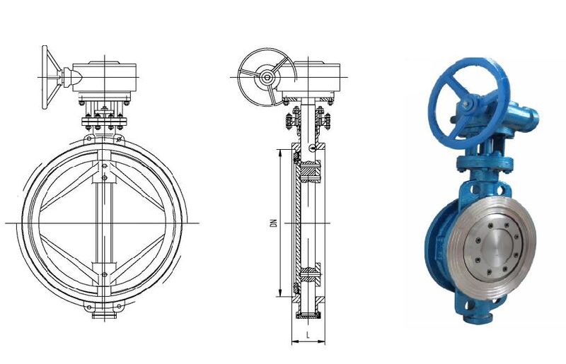 Cast Iron Wafer Metal-Seat Butterfly Industrial Valve