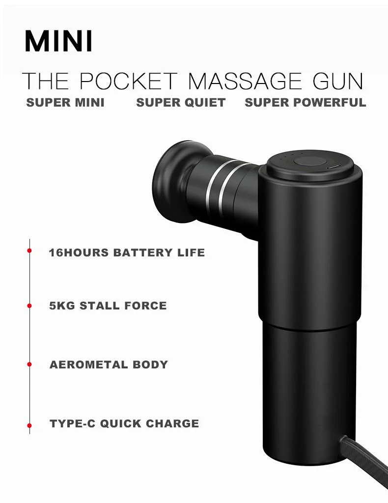 Endurance 16 Hours Portable Pocket Massage Gun Mini Muscle Massage Guns Sports Massage Gun