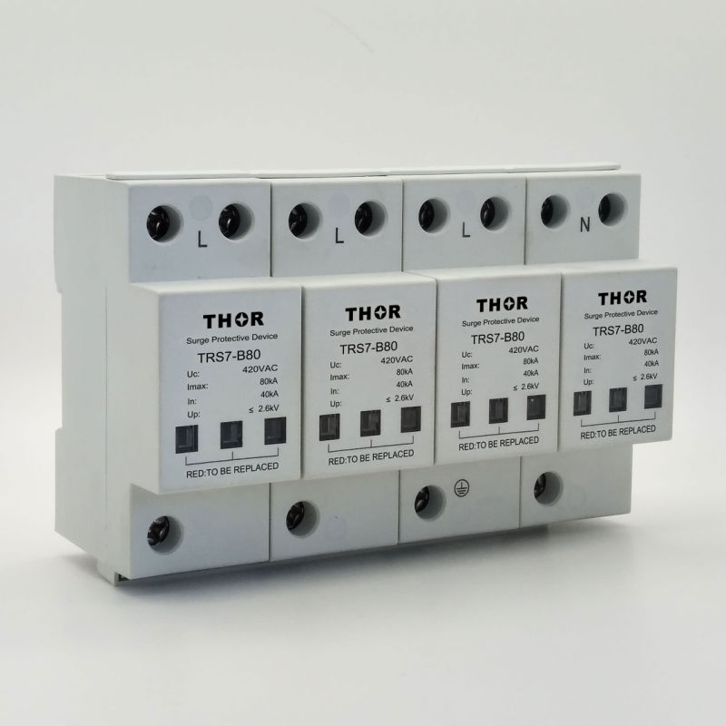 Surge Protector 80ka Lightning Protector for Ce Over-Voltage Surge Arrester