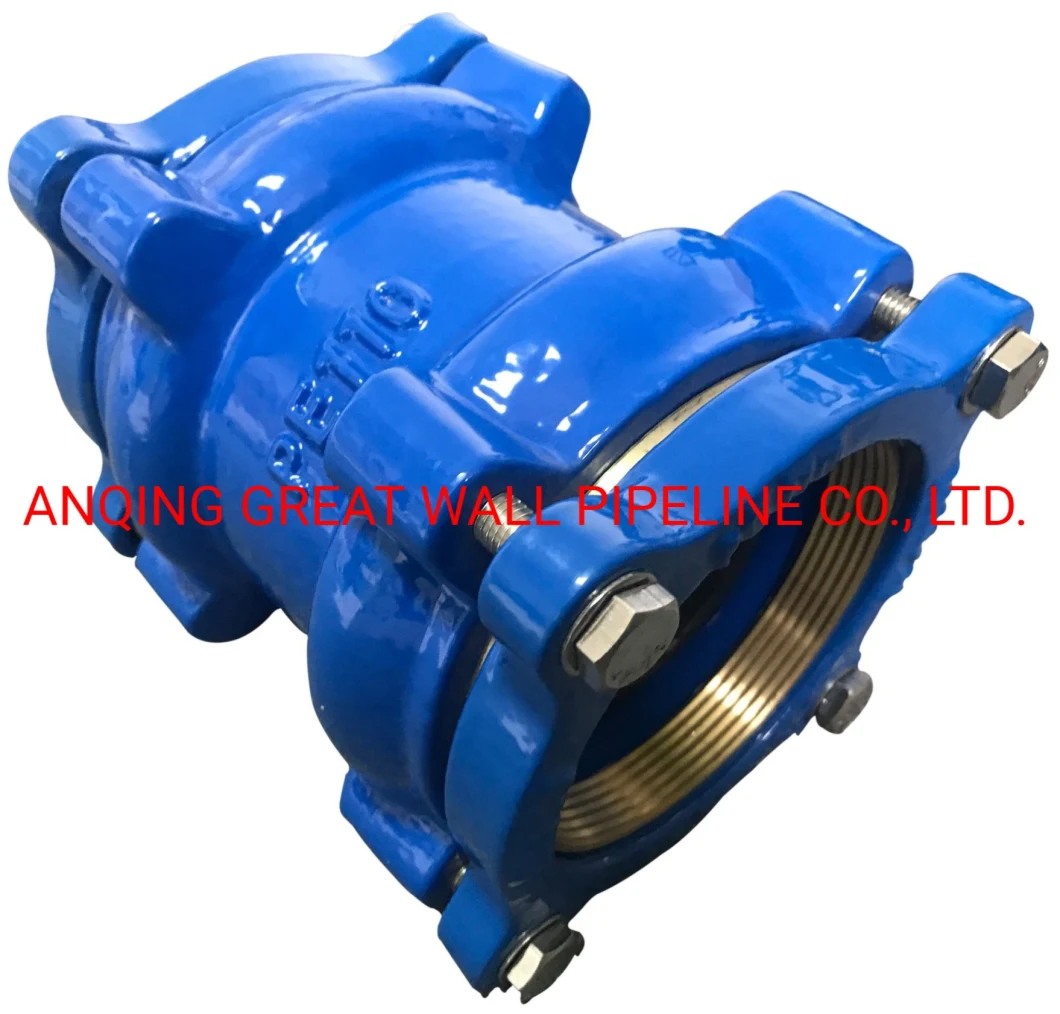 Ductile Iron Flexible Grip Coupling for Plastic Pipe