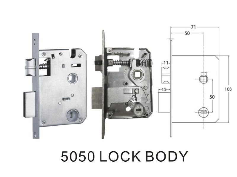 Door Handles Lock with Lock Interior Doors Outside Doors