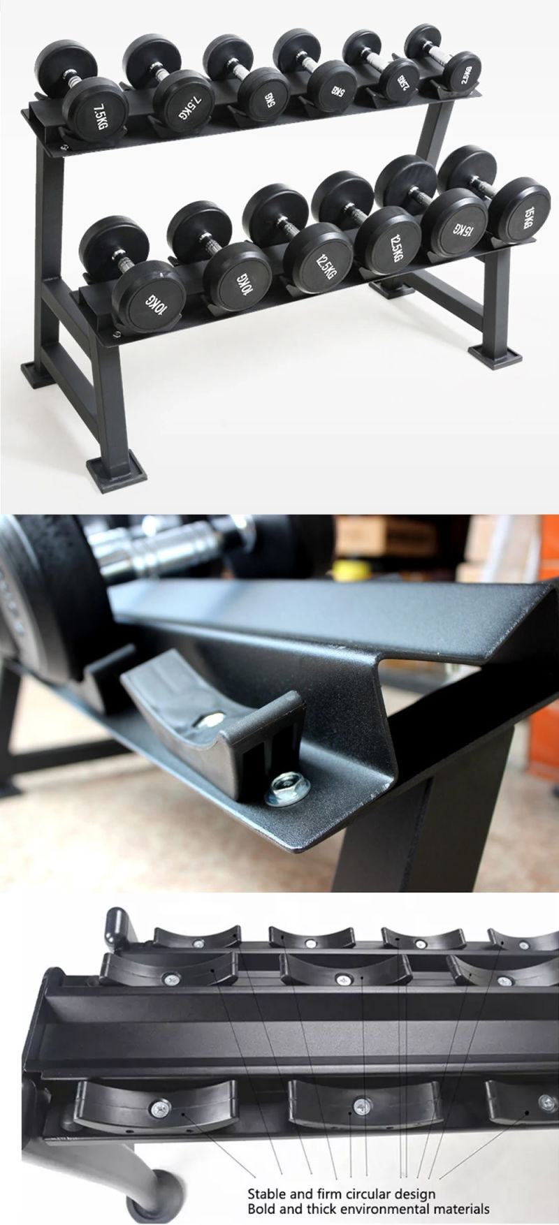 Dumbbell Kettlebell Rack Storage Gym Kettlebell Rack