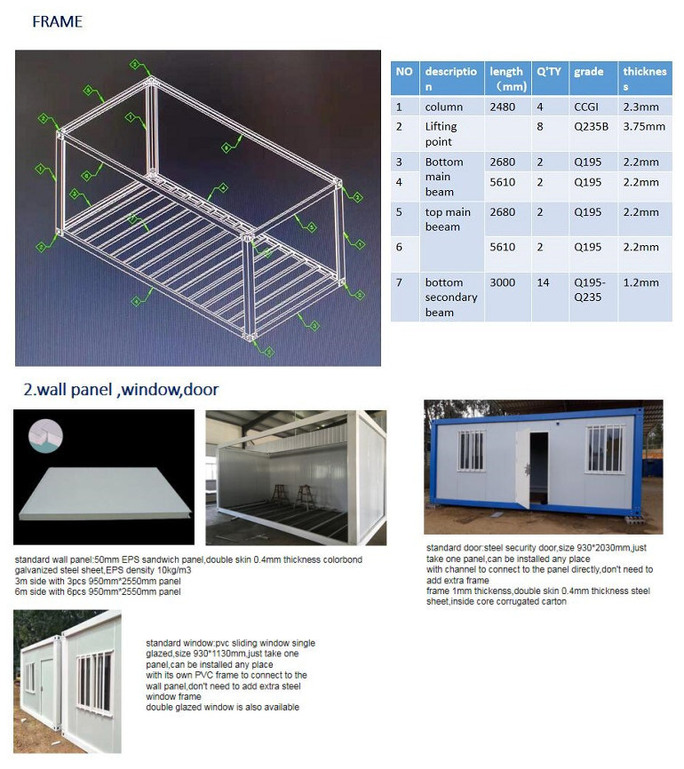 Collapsible Prefab Steel Mobile Homes for Sale in Europe