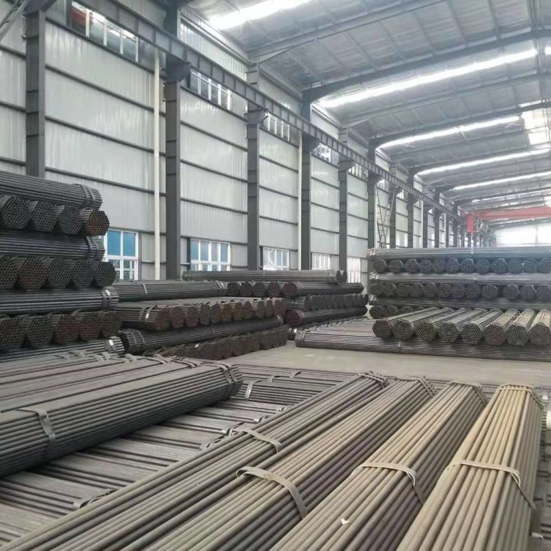 Hot Rolled Cold Rolling Black Painting Galvanzied ERW Steel Black Pipes