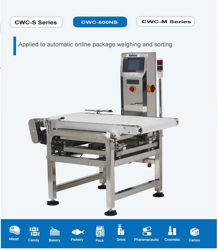 Box Checkweigher 40kg Weight Capacity Customized Online Weighing Scales Pusher Bar