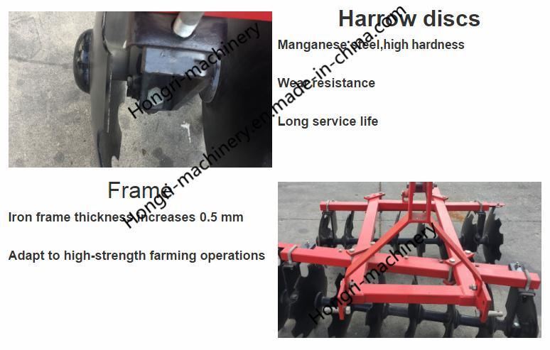 1bqx Light-Duty Disc Harrow for Farm Tractor with Disc Harrow