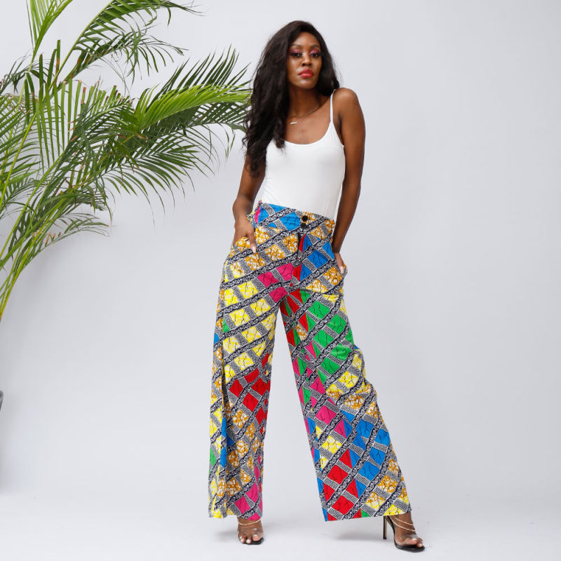 African Women Clothing Wax Print Pants Women Trousers for African Women