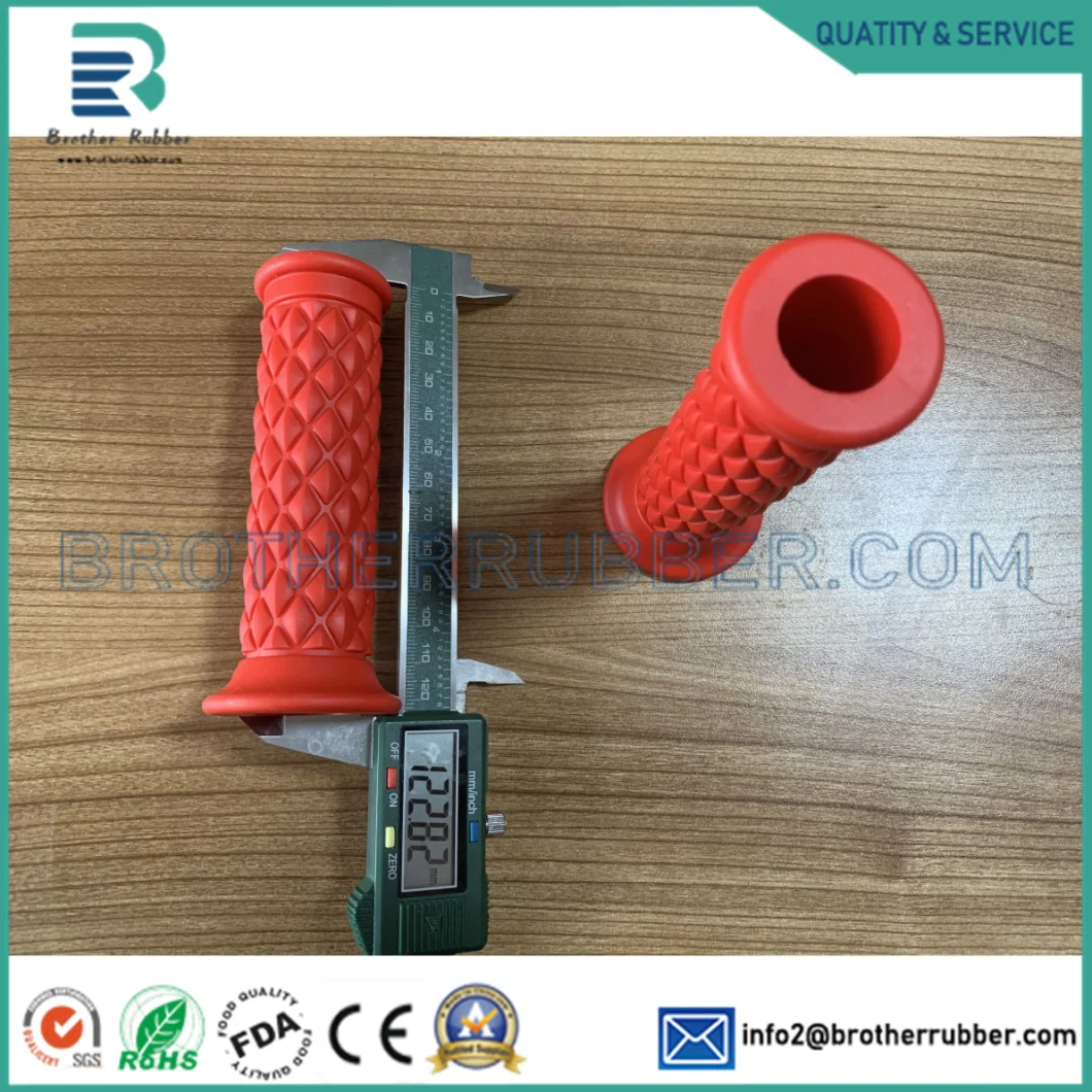 Red Rubber Grip Handle 24 Diameter for Bicycle Rubber Grip Material / Rubber Handle Sleeve