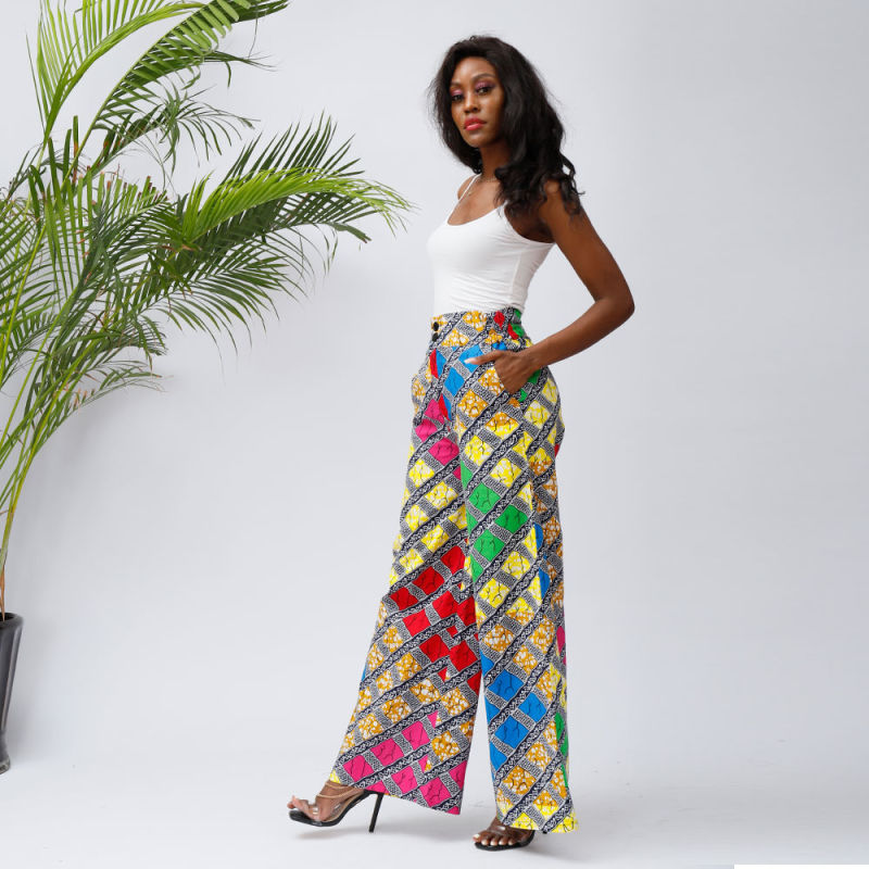 African Women Clothing Wax Print Pants Women Trousers for African Women