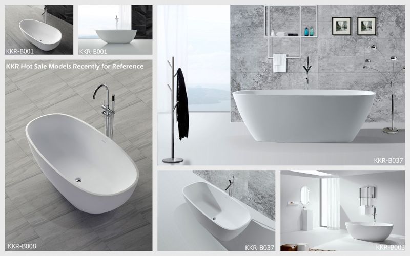 Solid Stone Bathtub Solid Surface Free Standing Bath