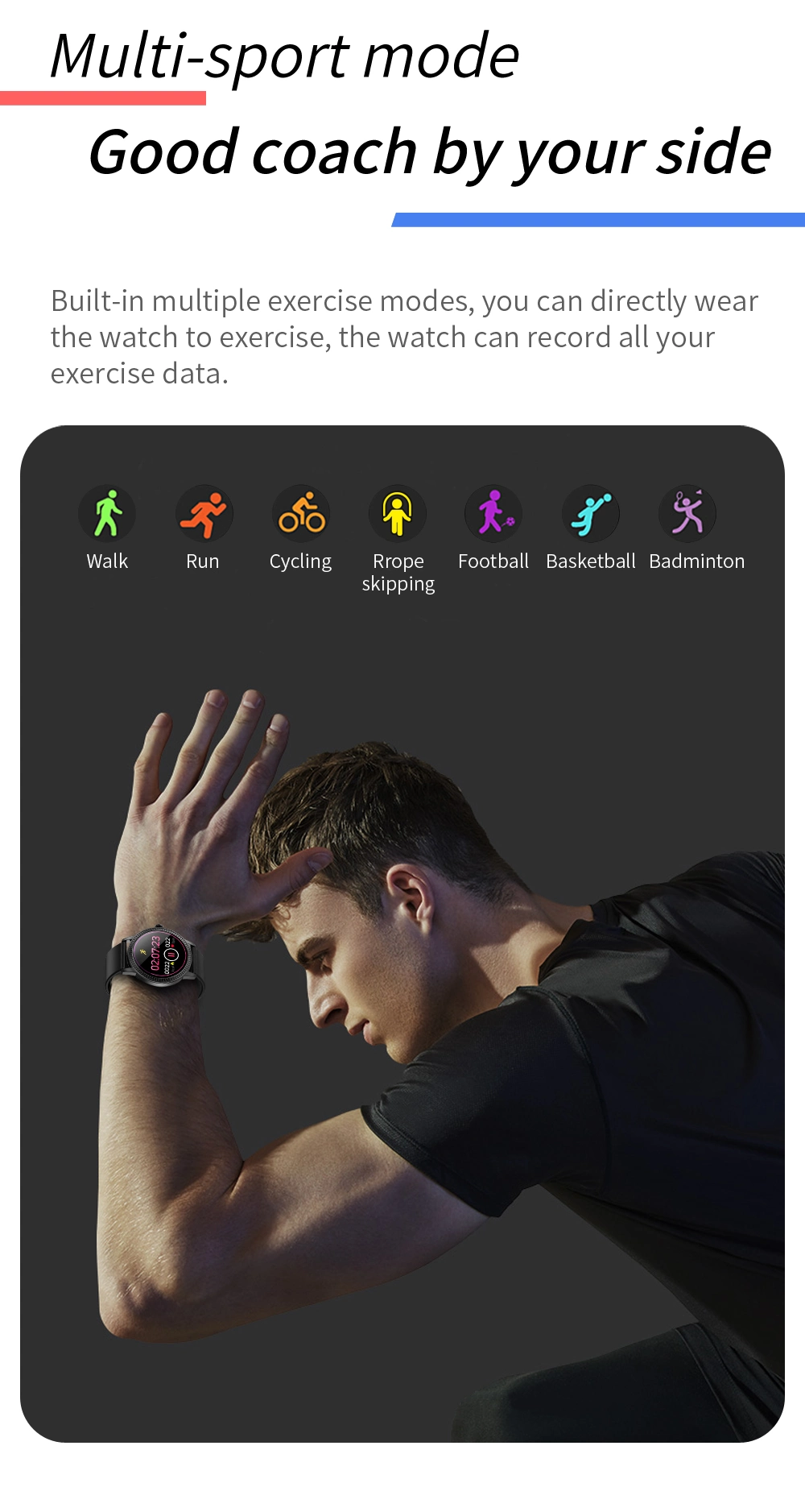 Smart Fitness Tracker Smart Watch Sport Smart Bracelet Heart Rate Blood Pressure Monitor Health Smart Watch