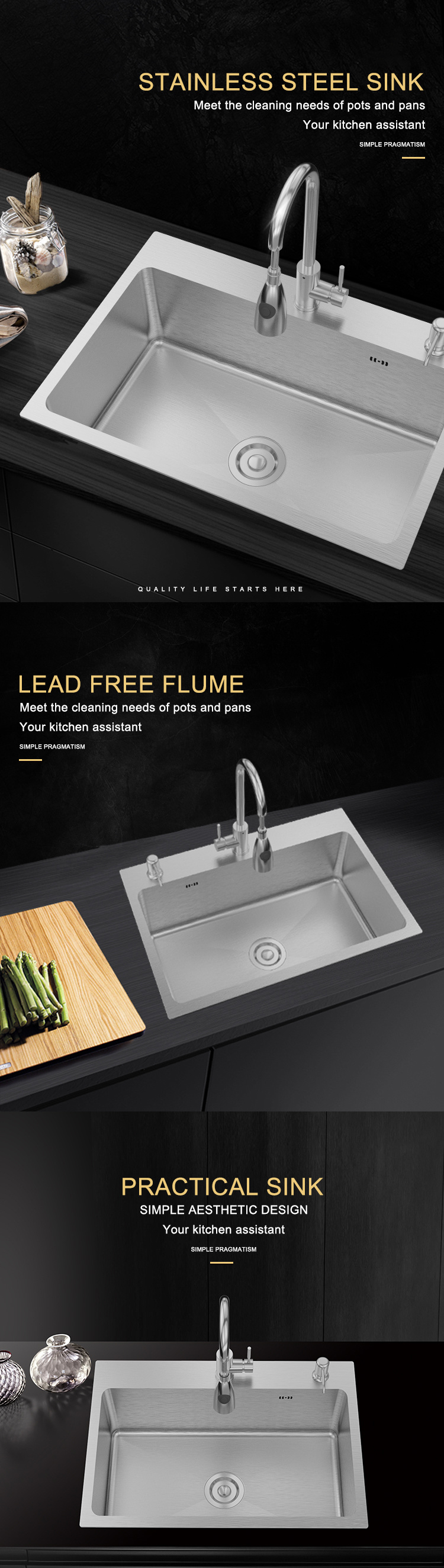 Hot Sale 18 Gauge Undermount Double Bowl Stainless Steel Handmade Kitchen Sink