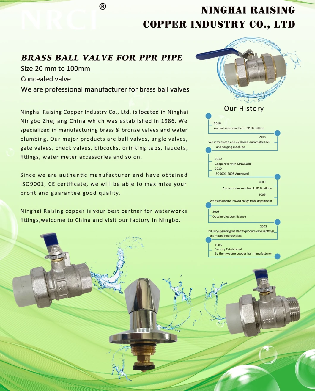 Bypass Nickle Plated Brass Ball Valve