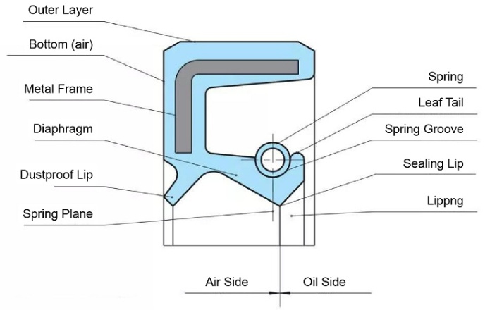 Custom Auto Parts NBR FKM Fluoru Rubber Shaft Bearing Hydraulic Framework Tc Tb Oil Seal