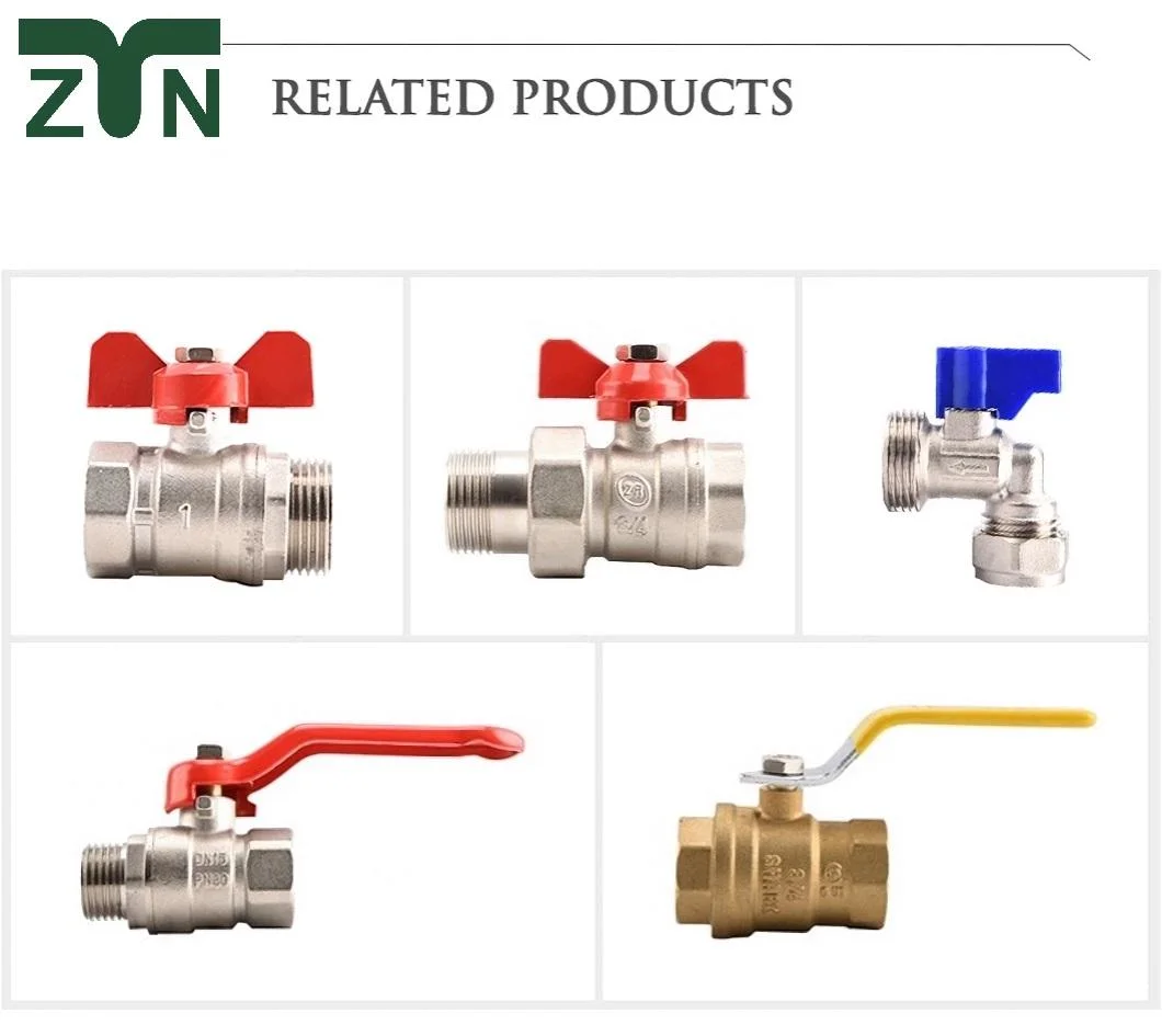 Ztn Brand 1.6MPa-2 Bypass-Valve Brass Ball Valve with High Performance