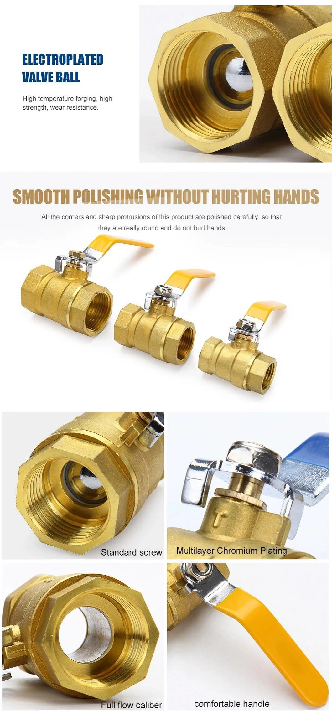 Ztn Brand 1.6MPa-2 Bypass-Valve Brass Ball Valve with High Performance