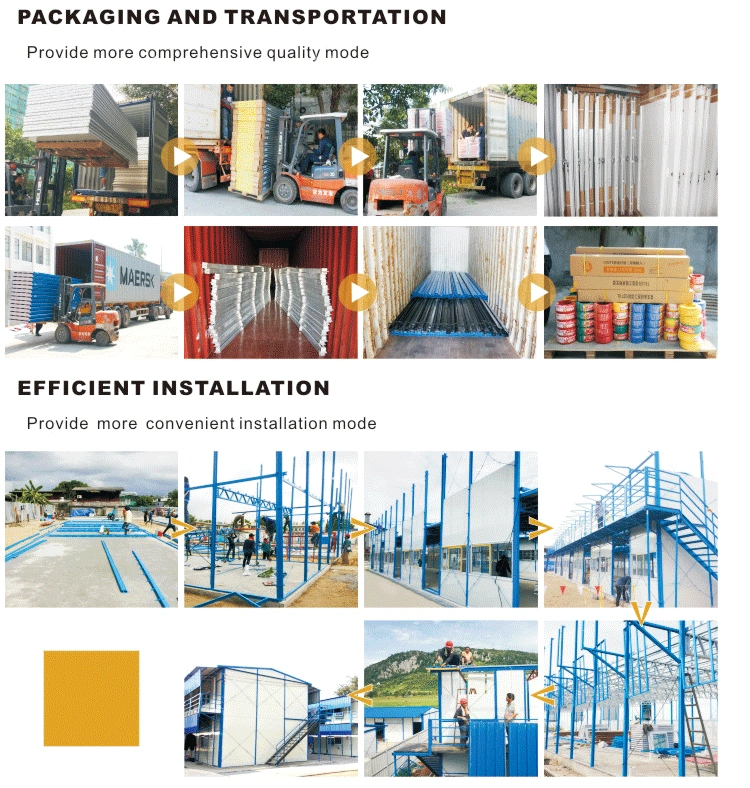 Low Prices Construction Camping Prefabricated Sandwich Panel Modern Steel House