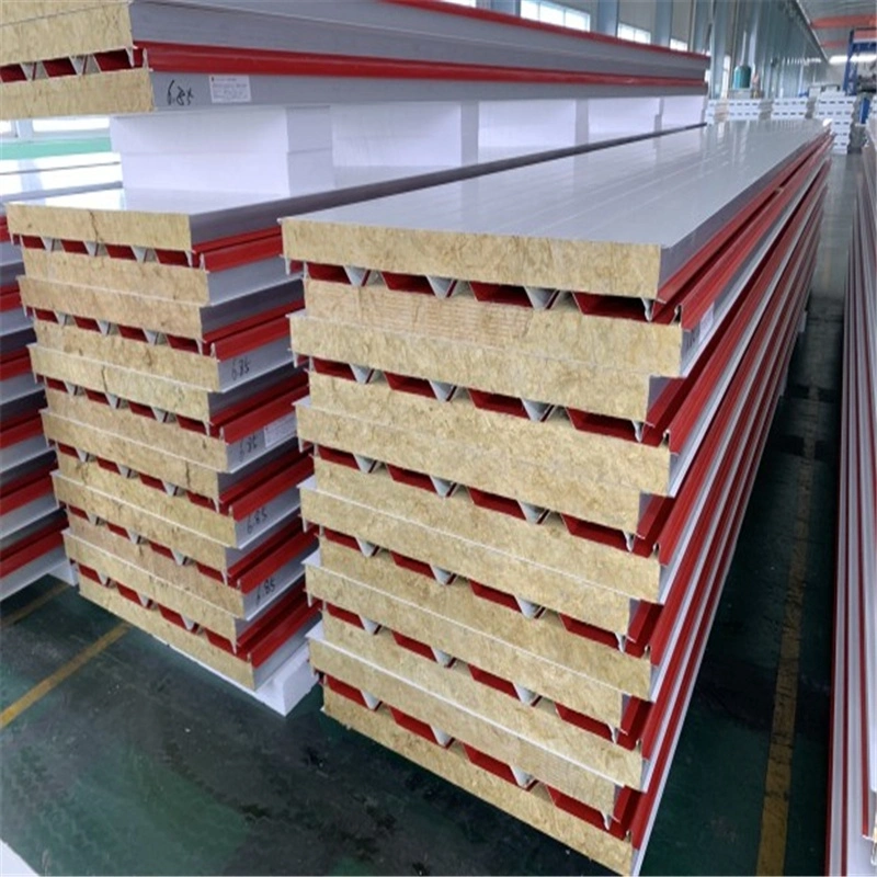 Low Cost High Quality Insulation Waterproof/Fireooof Rock Wool /Glass Wool Sandwich Panel Metal Roofing Sheet