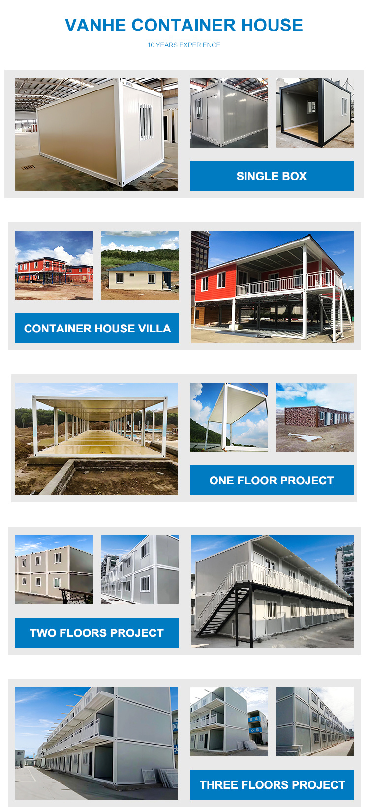 Modern Living 20FT/40FT Prefabricated House Office Modular Mobile Sandwich Panel Home Modular Luxury Container Houses