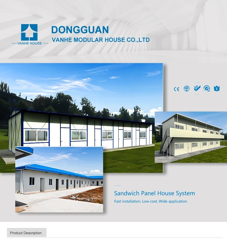 Temporary Modern Modular Sandwich Panel Prefabricated Camp House for Living