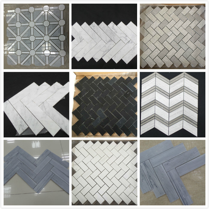 4mm Thick Travertine Mosaic, Mosaic Tiles and French Pattern Mosaic