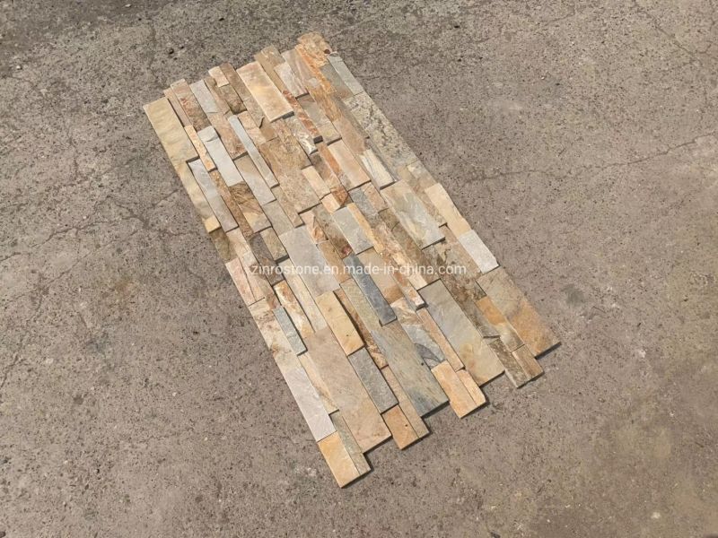 Rusty Quartz Wall Decoration Stacked Ledge Culture Stone Veneer for Wall Stone Panel