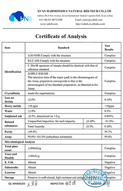 86393-32-0 Veterinary Medicine Antibacterial Raw Powder Stock 99% Ciprofloxacin HCl Ciprofloxacin