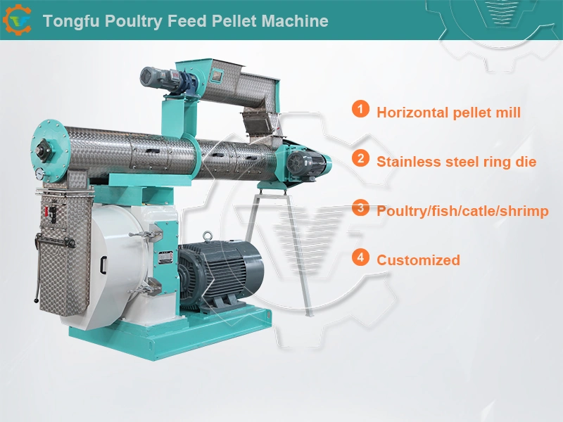 Top Manufacturers Animal Poultry Cattle Goat Feed Pellet Machine Price