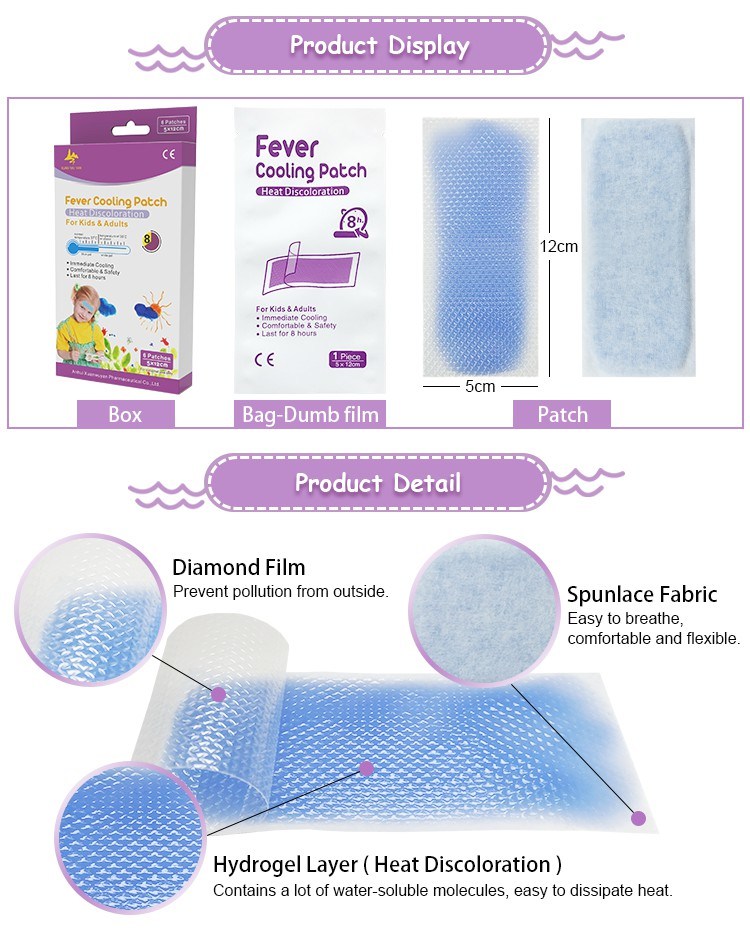 Physical Temperature Headache Relief Reduce Fever Cooling Plaster