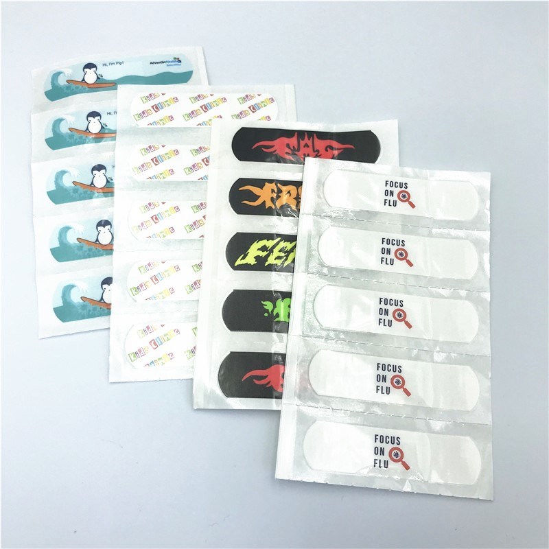 Wholesale Factory Price PVC Custom Color Band Aid Plaster Printed Band Aid