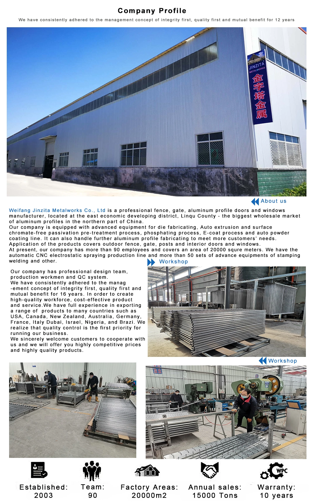 Hochsicherheitsgeländer Edelstahl Geländer Aluminium-Treppengeländer