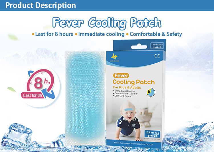 Headache Relief Antipyretic Hydrogel Fever Cooling Plaster for Children