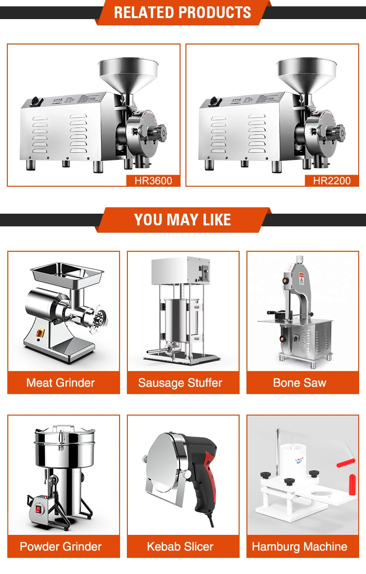 Hr3000 Commercial Corn Grinder Wheat Flour Mill Machinery Coffee Grinder Industrial Electric Flour Mill