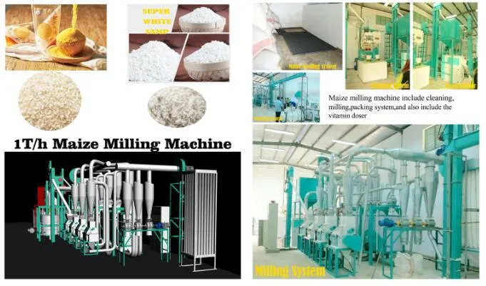 Maize Grits Grinding Factory Corn Maize Flour Milling Mill Making Machines