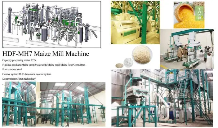 Maize Grits Grinding Factory Corn Maize Flour Milling Mill Making Machines