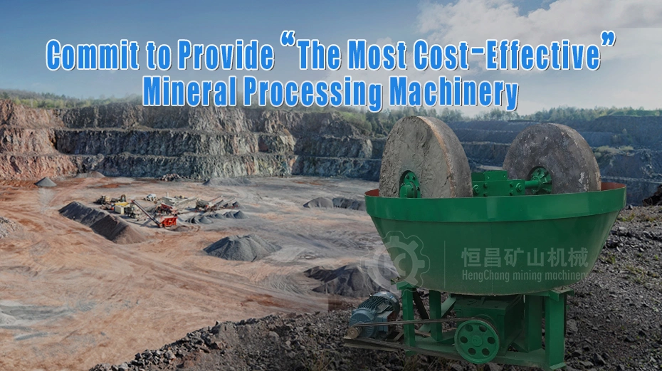 Gold Plant Mining Equipment Round Mill Stone Mill Crusher Wet Pan Mill Gold Ore Grinding Mill