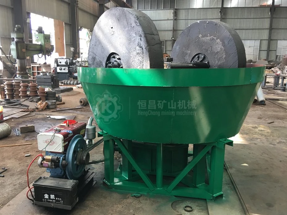 Gold Plant Mining Equipment Round Mill Stone Mill Crusher Wet Pan Mill Gold Ore Grinding Mill