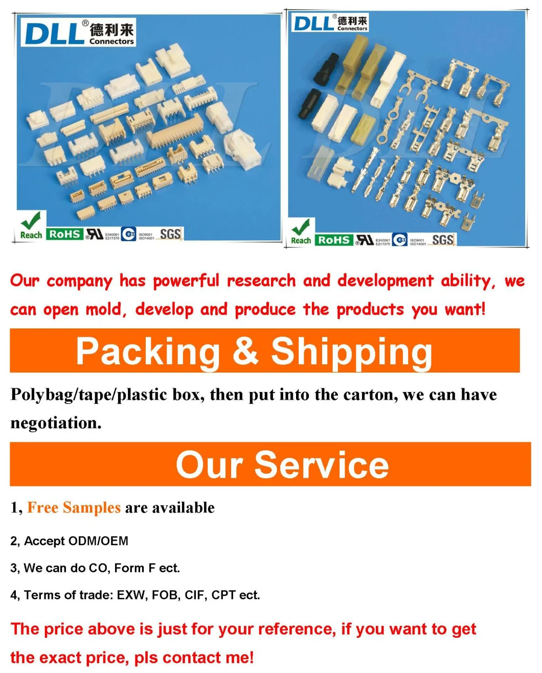 Replace Jst San Connector 2p-San 3p-San 4p-San 5p-San 14p-San 15p-San Housing Board-in Connector Crimp Style, Board-in Connector Crimp Style Connectors