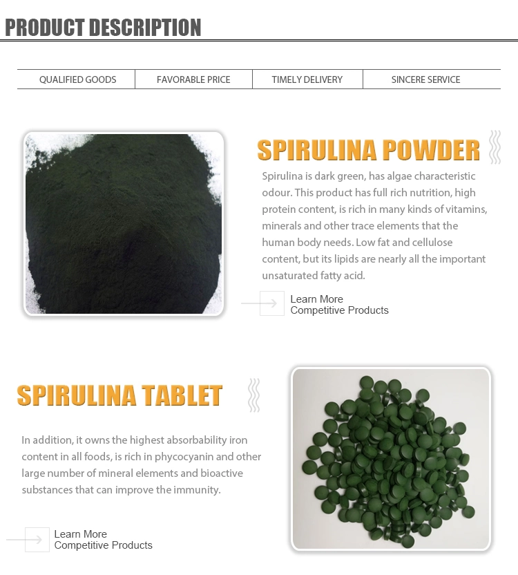 Wholesale 100% Pure Health Food Spirulina Powder