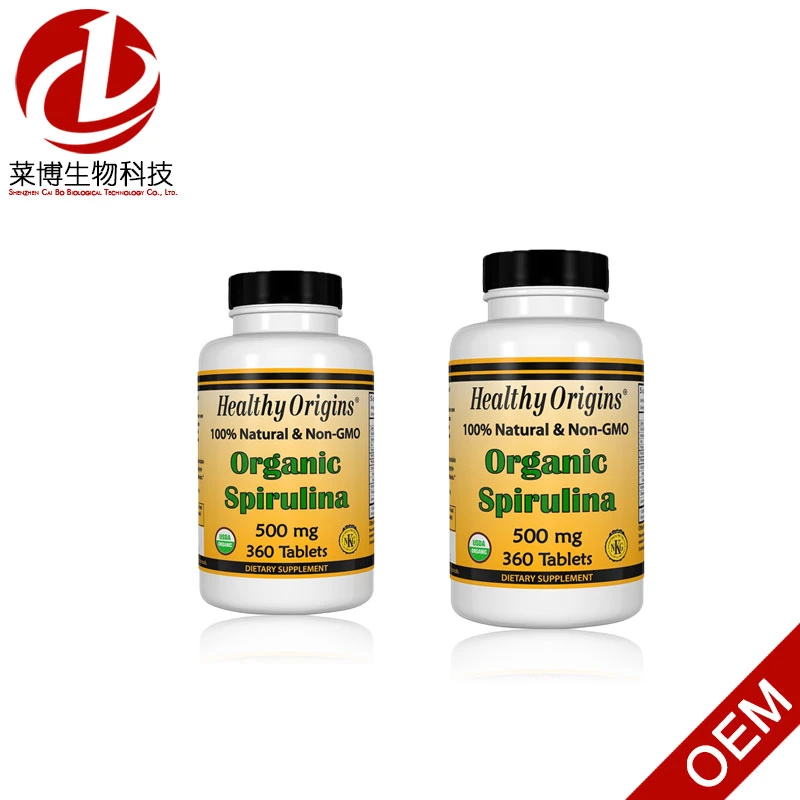 100% Natural & Non-GMO Organic Spirulina Healthy Pills