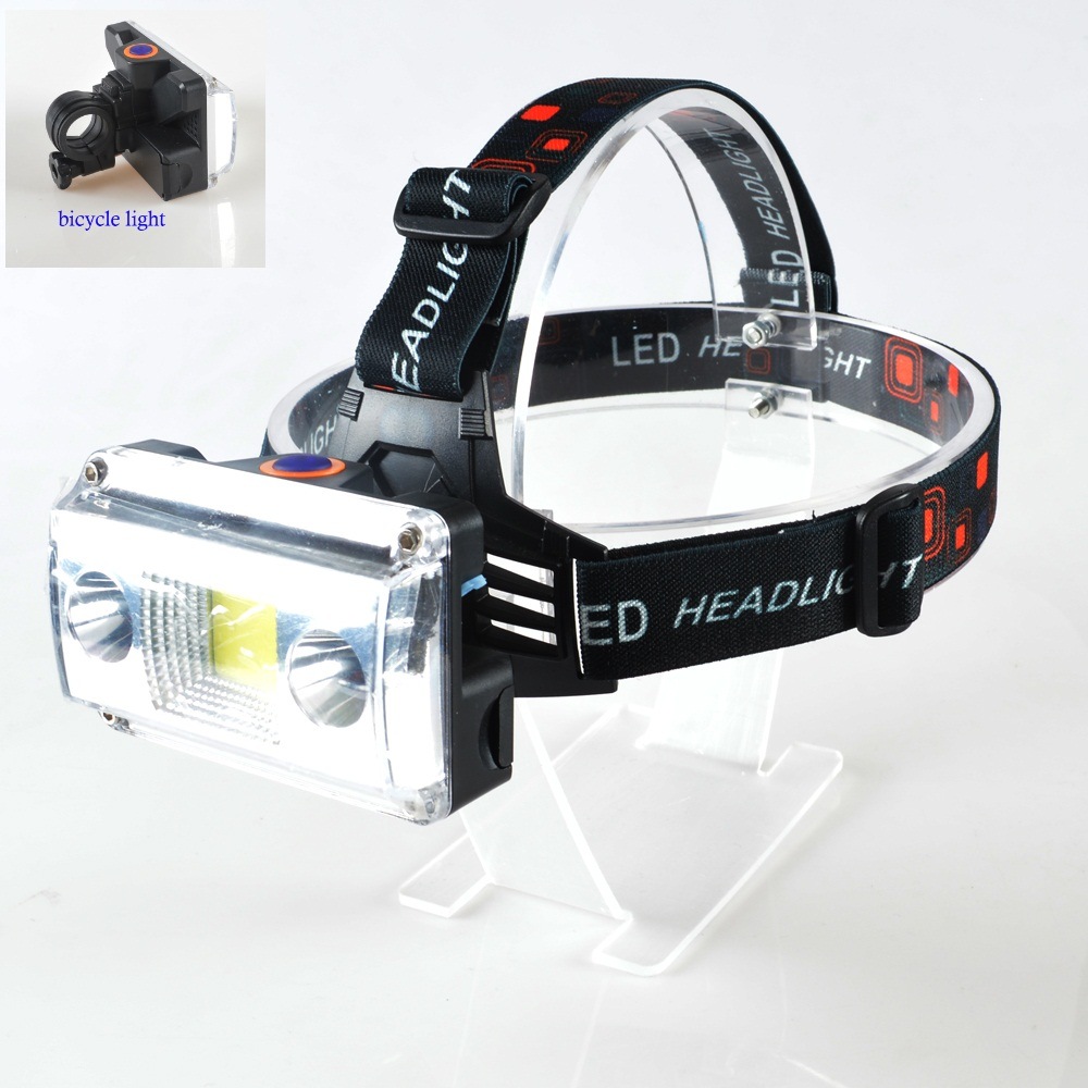 Yichen 2-in-1 Rechargeable LED Headlamp with Detachable Bicycle Light