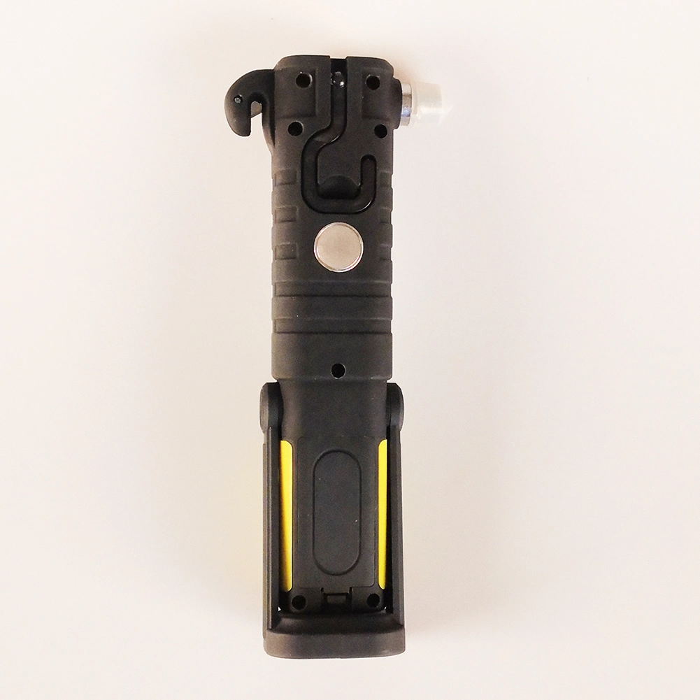 Yichen Multifunctional COB LED Flashlight Work Light with Window Breaker and Seatbelt Cutter