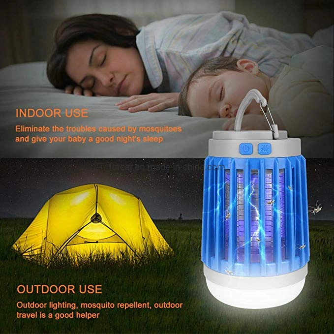 Waterproof Rechargeable LED Camping Lantern Flashlight 3-in-1 Portable Compact Camping Gear Mosquito Zapper