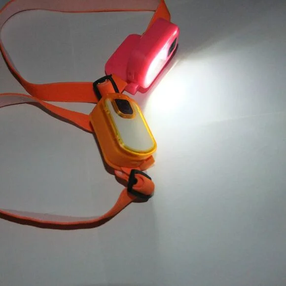 Adjustable Safety Warning Flashlight Strobe LED Headlamp with Stretch Straps